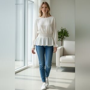 NWOT RW& CO Long Sleeve Fleece Inside Top